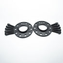 BIMECC BLACK ALLOY WHEEL SPACERS AUDI 5X112 66.6MM 20MM PAIR + BOLTS