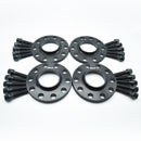 BIMECC BLACK ALLOY WHEEL SPACERS AUDI 5X112 66.6MM 15MM X 4 + BOLTS