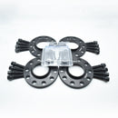 Bimecc Black Alloy Wheel Spacers Audi 5x112 66.6mm 15mm / 20mm Set of 4 + Radius Bolts & Locks