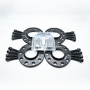 Bimecc Black Alloy Wheel Spacers Audi 5x112 66.6mm 15mm Set of 4 + Radius Bolts & Locks