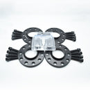 Demon Black Alloy Wheel Spacers 5x100 5x112 57.1mm  12mm / 15mm Set of 4 + Bolts & Locking Set