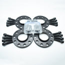 Demon Black Alloy Wheel Spacers 5x100 57.1mm  12mm / 15mm Set of 4 + Tapered Bolts & Locking Set