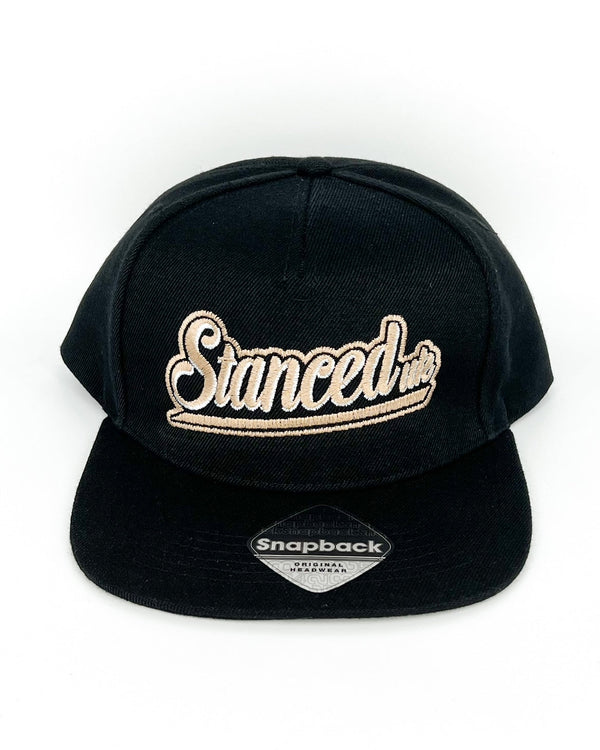 Stanced UK Snapback Black Hat - Flat Logo