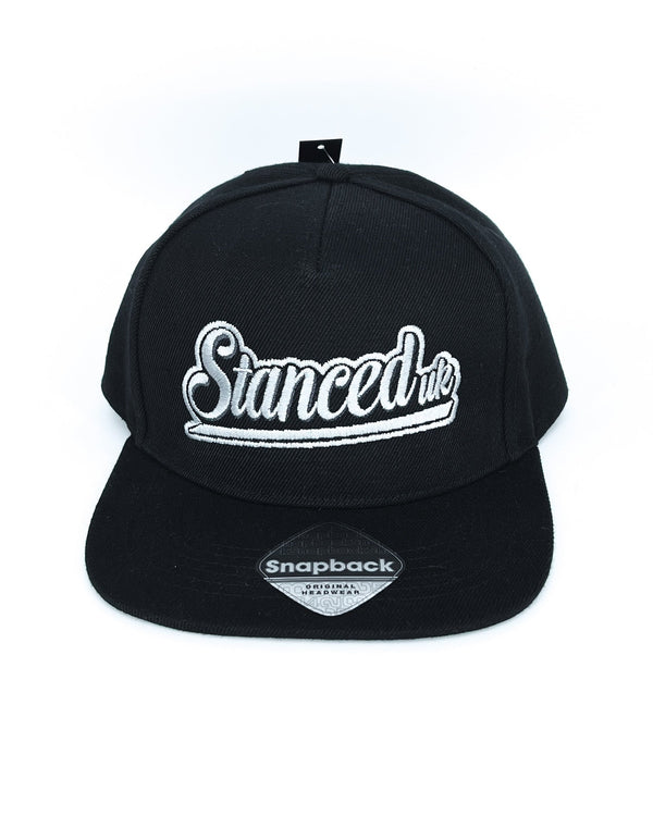 Stanced UK Snapback Black Hat - Flat Logo